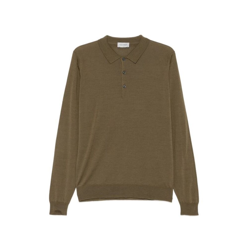 John Smedley Green Polo Shirts Men